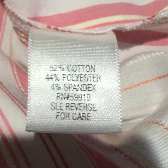 Apt 9 Button Front Collared Stripe Shirt Size Medium - Picture 14 of 15